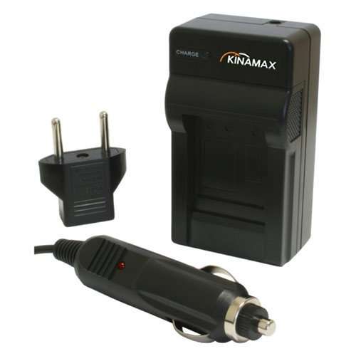 Kinamax Replacement Charger and Car Adapter for Panasonic Lumix DMC-F2, DMC-F3, DMC-FH1, DMC-FH20,