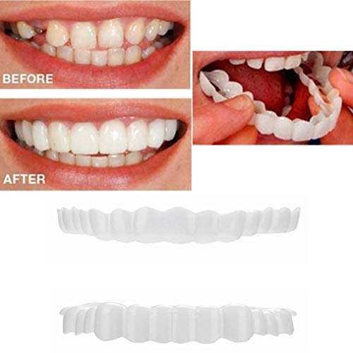HP95 1 Set Top and Bottom Veneers Teeth,One size Cosmetic Teeth Fit Flex Cosmetic Teeth Denture Teet