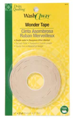Dritz Quilting Washaway Wonder Tape, 1/4 Inch -by- 25 Yards