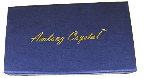 Amlong Crystal Clear Crystal Ball 60mm (2.3 in.) Including Golden Flower Stand and Gift Package