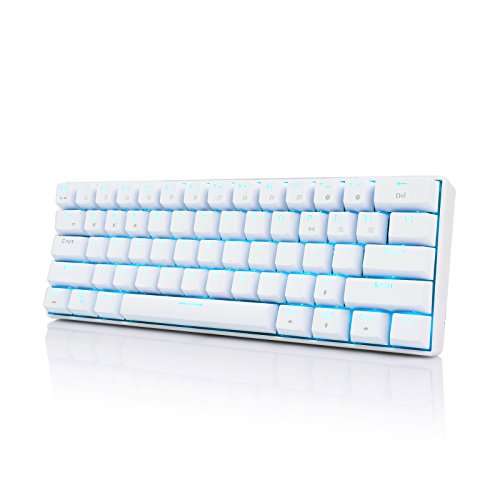 Royal Kludge RK61 61 Keys Wired/ Wireless Multi-Device Yellow LED Backlit Mechanical Gaming/O..