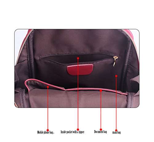 aiseyi Women Black Leather Backpack for Girls Drawstring Schoolbag Casual Daypack