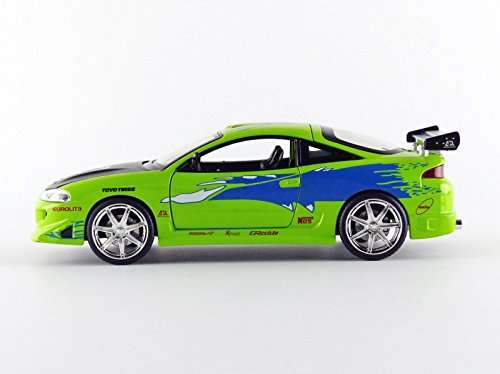 Jada Toys 97603 Fast & Furious 1: 24 Diecast Vehicle - Brian's Mitsubishi Eclipse, Green