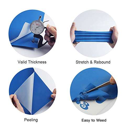 HTV Heat Transfer Vinyl Bundle - 28 Pack 12"x10" Assorted Color Sheets for Cricut Silh..