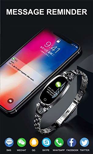 Easytoy Smartwatches, Womens HD Screen Blood Pressure/Heart Rate Monitor Smart Bracelet Watch..