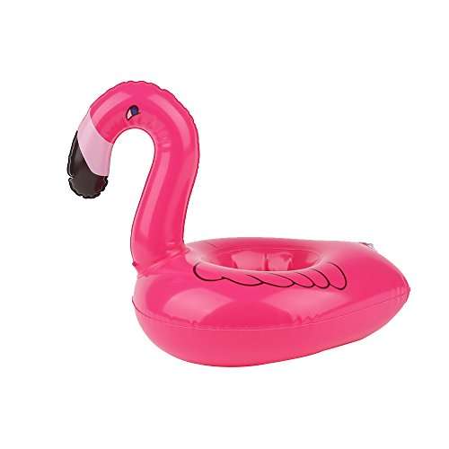Mirenlife 12 Pieces Thicken Inflatable Flamingo Drink Holders, Inflatable Flamingo Coasters, Floata