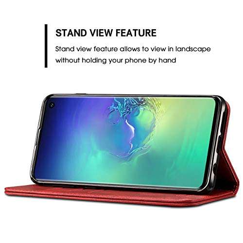Leather Wallet Case for Samsung Galaxy S10e Potective Phone Kickstand Flip Cover with Card Ho..