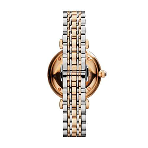 Emporio Armani AR1840 Ladies Gianni T-Bar Steel and Rose Gold Watch