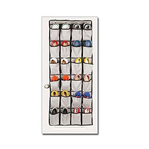 Over The Door Shoe Organizer - 24 Pockets and Door Shoe Rack for Door Shoe Storage 4 Customiz..