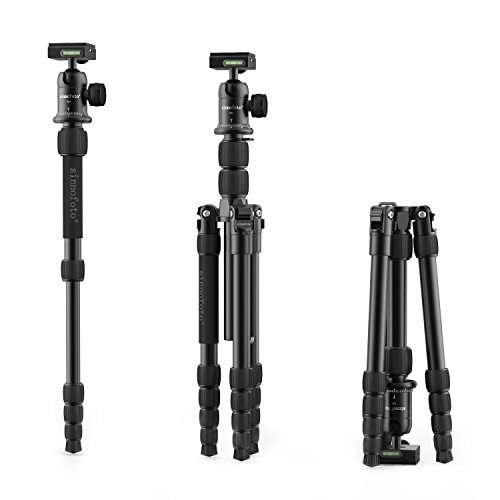 Camera tripod,Sinnofoto M2522 55.9" Aluminum Portable Travel Lightweight Tripod Monopod+ 1/4" Quick