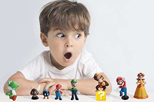 Pantyshka 33 PCS Super Mario Action Figures,Super Mario Bros Toys Figurines Peach Daisy Princess,...