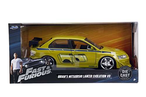 Jada Toys Fast & Furious Brian's Mitsubishi Lancer Evolution VII Metals Die-Cast Collectible Toy Mo