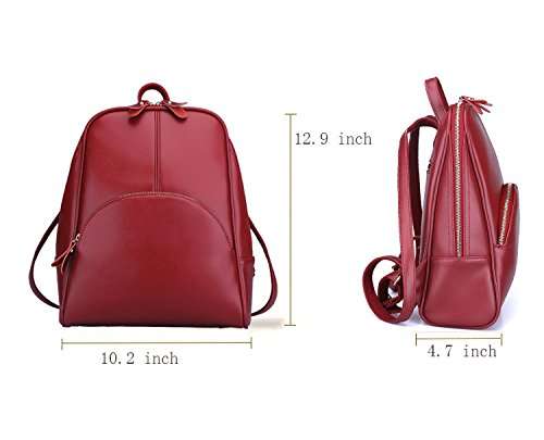 aiseyi Women Black Leather Backpack for Girls Drawstring Schoolbag Casual Daypack