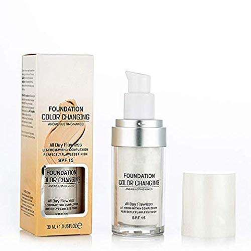 TLM Flawless Colour Changing Warm Skin Tone Foundation Makeup Base Nude Face Moisturizing Liquid Cov