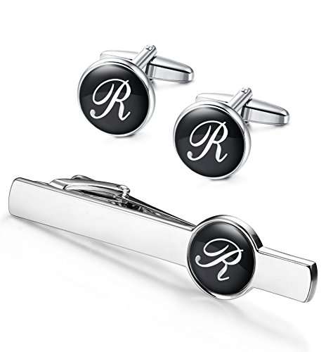 Jstyle Tie Clip and Cufflink Set For Mens Tie Bar Clips Cufflinks Shirt Wedding Business With Gift