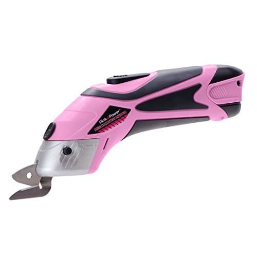 Pink Power Electric Fabric Scissors Box Cutter for Crafts, Sewing, Cardboard, Scrapbooki..
