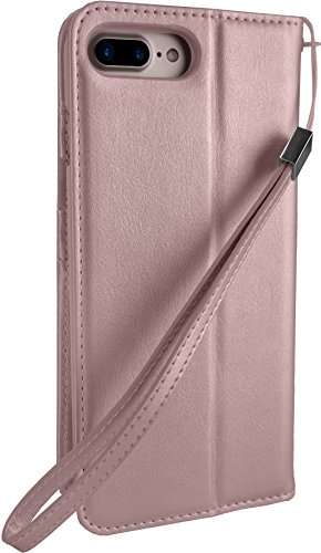 Silk iPhone 7 Plus/8 Plus Wallet Case - FOLIO WALLET Synthetic Leather Portfolio Flip Card Cover wi