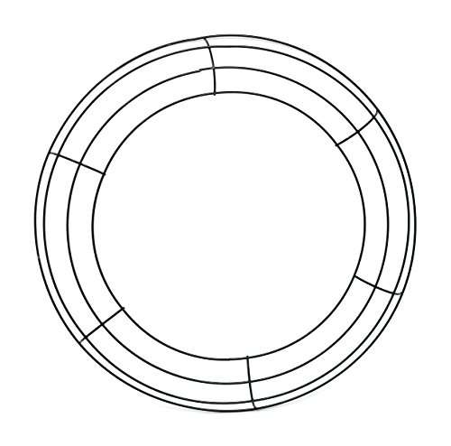 Tesadorz Dark Green Craft Project 14" Wire Wreath Frame (Pack of 2)