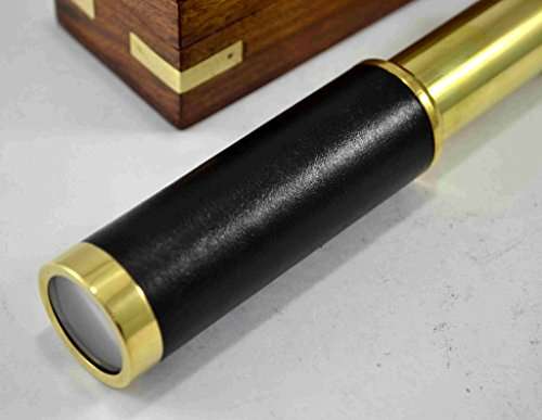Brass Nautical 10 inches Handheld Brass Pirate Telescope Spy Glass