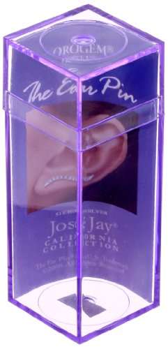 The Ear Pin "Swarovski Elements" Swarovski Crystal Simulated Amethyst Sterling Silver ..