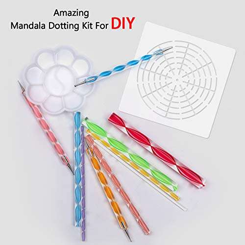 Futohon Mandala Dotting Tools for Rock Painting with Pen Dotting Tools Mandala Stencil Acrylic Dott