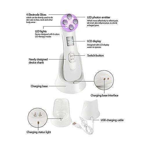 Mesotherapy Electroporation RF Radio Frequency Facial LED Photon Skin Care Device Face L..