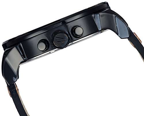 Diesel Men's DZ7350 Mr Daddy 2.0 Black Ip Black Leather Watch