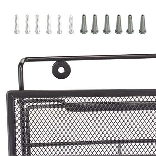 SamStar 6 Tier Hanging Wall File Holder Organizer, Legal / Letter Size, Metal Mesh Document Holder