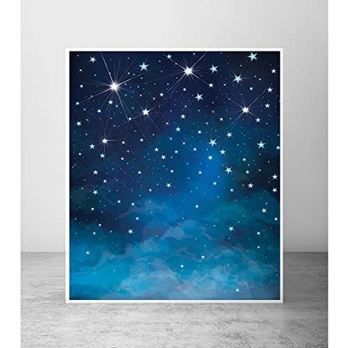 5x7ft Children Baby Newborn Backdrops Photography Backdrops Blue Starry Sky Star Backdrop for Kids