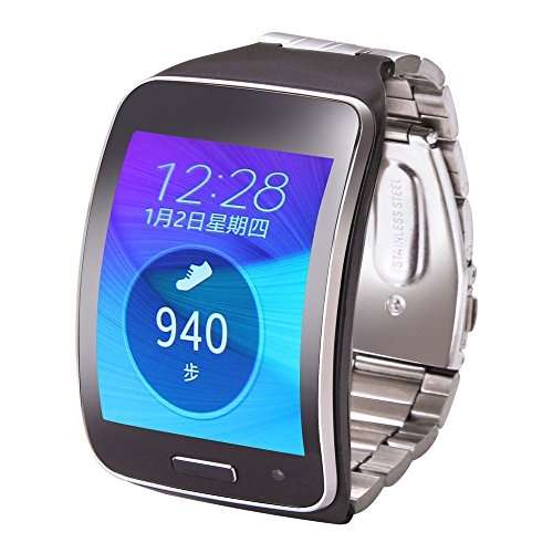 HWHMH 1PC Replacement Stainless Steel Metal Band / Genuine Leather Band Strap For Samsung Galaxy Ge