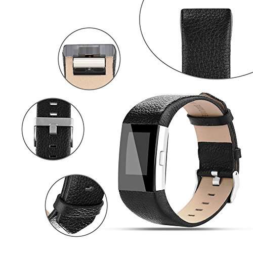 For Fitbit Charge 2 Bands, Genuine Leather Replacement Bands for Fitbit Charge 2