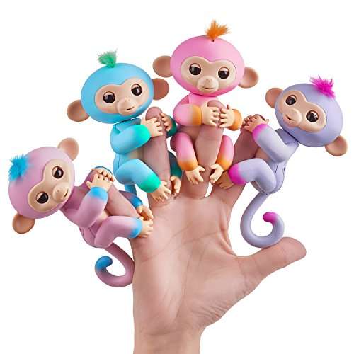 WowWee Fingerlings Baby Monkey Interactive Toy, Summer (Pink with Orange Accents)
