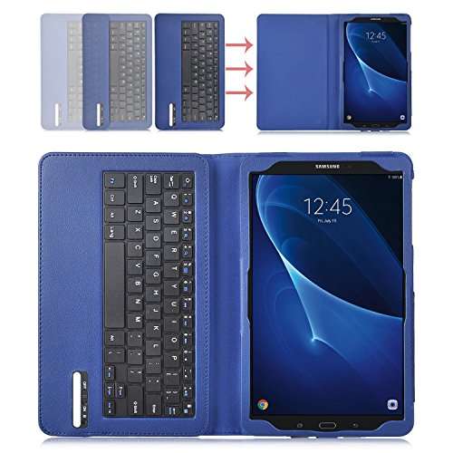IVSO Samsung Galaxy Tab E 9.6 Keyboard case Ultra-Thin Wireless Keyboard Portfolio Case - DETACHABL