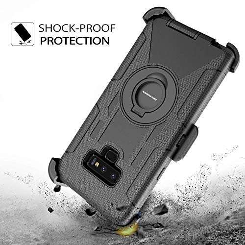 Samsung Note 9 Case, BENTOBEN Galaxy Note 9 Case Belt Clip, Heavy Duty Shockproof Kickstand Swivel