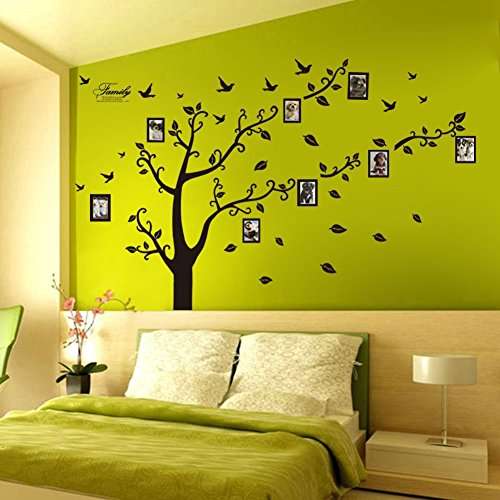 Large Family Tree Wall Decal. Peel & stick vinyl sheet, easy to install & apply history decor mural