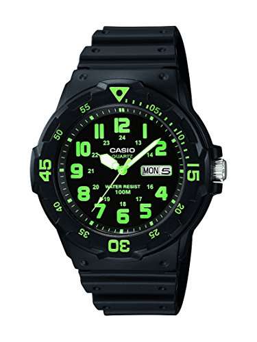 Casio Men's Marine Black Dial Black Resin