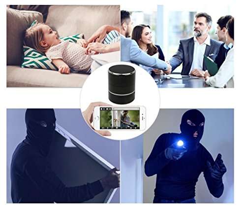 Wifi Spy Camera Bluetooth Music Player Speakers Hidden Camera Wireless HD 1080P With Adjustable ang