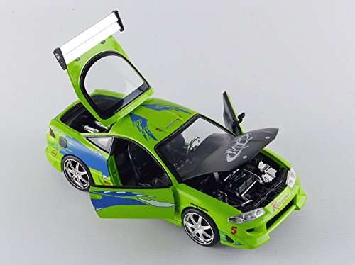 Jada Toys 97603 Fast & Furious 1: 24 Diecast Vehicle - Brian's Mitsubishi Eclipse, Green