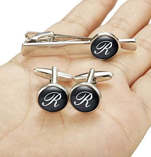 Jstyle Tie Clip and Cufflink Set For Mens Tie Bar Clips Cufflinks Shirt Wedding Business With Gift