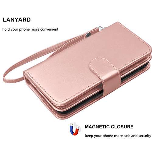 Njjex Galaxy J7 Sky Pro Wallet Case, For Galaxy J7 V /J7 Prime/J7 Perx Case, PU Leather [9 Card Slo