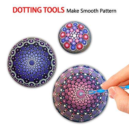 Futohon Mandala Dotting Tools for Rock Painting with Pen Dotting Tools Mandala Stencil Acrylic Dott