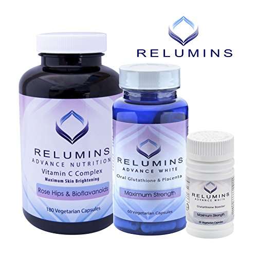 Relumins Advanced White Oral Glutathione, Vitamin C MAX & Booster Capsules - Ultimate Wh..