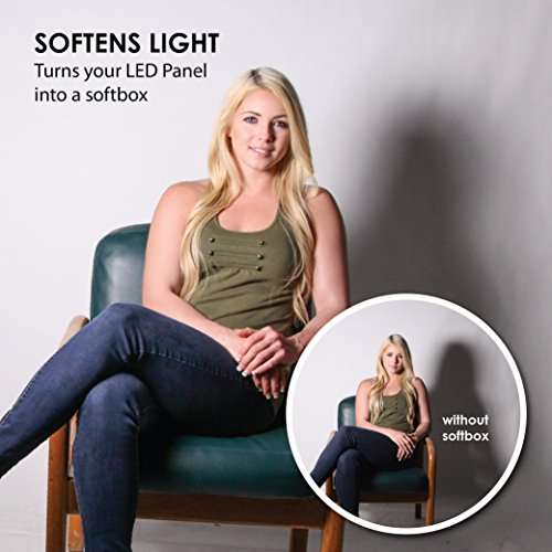 Kamerar D-Fuse Combo: Medium LED Light Panel Softbox & D-Fuse Softbox Grid, 9.25"x9.25" (DF-1M)