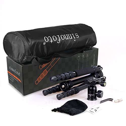 Camera tripod,Sinnofoto M2522 55.9" Aluminum Portable Travel Lightweight Tripod Monopod+ 1/4" Quick