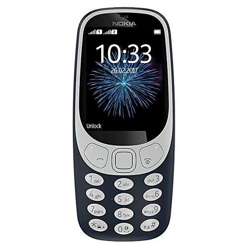 Nokia 3310 3G - Unlocked Feature Phone (AT&T/T-Mobile/MetroPCS/Cricket/H2O) - 2.4" Screen - Cha