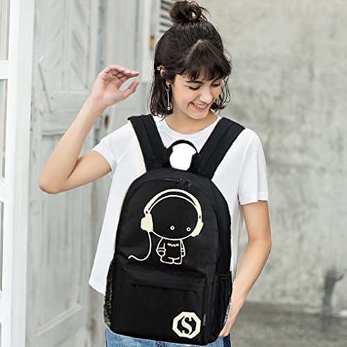Big Sale! SEEU Fashion School Bag Backpack for Girls Boys, w/ Florescent Mark & Foldable Travel Bac