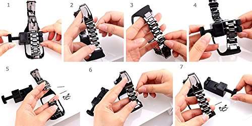 HWHMH 1PC Replacement Stainless Steel Metal Band / Genuine Leather Band Strap For Samsung Galaxy Ge