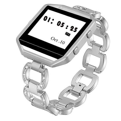 For Fitbit Blaze Bands, Premium Rhinestone Watch Band With Stainless Steel Frame for Fitbit Blaze/F