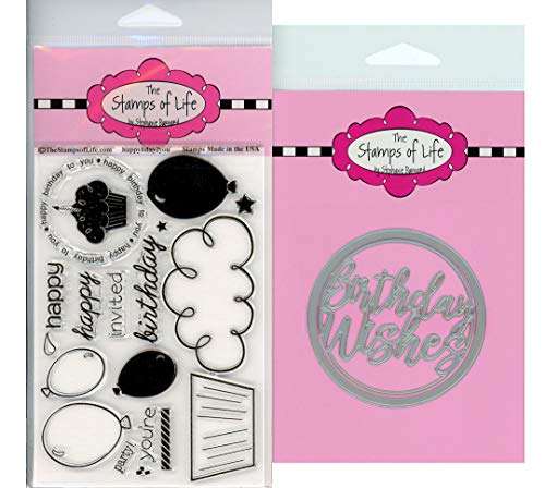 The Stamps of Life Happy Birthday Stamps and Dies for Card Making and Scrapbooking by St..