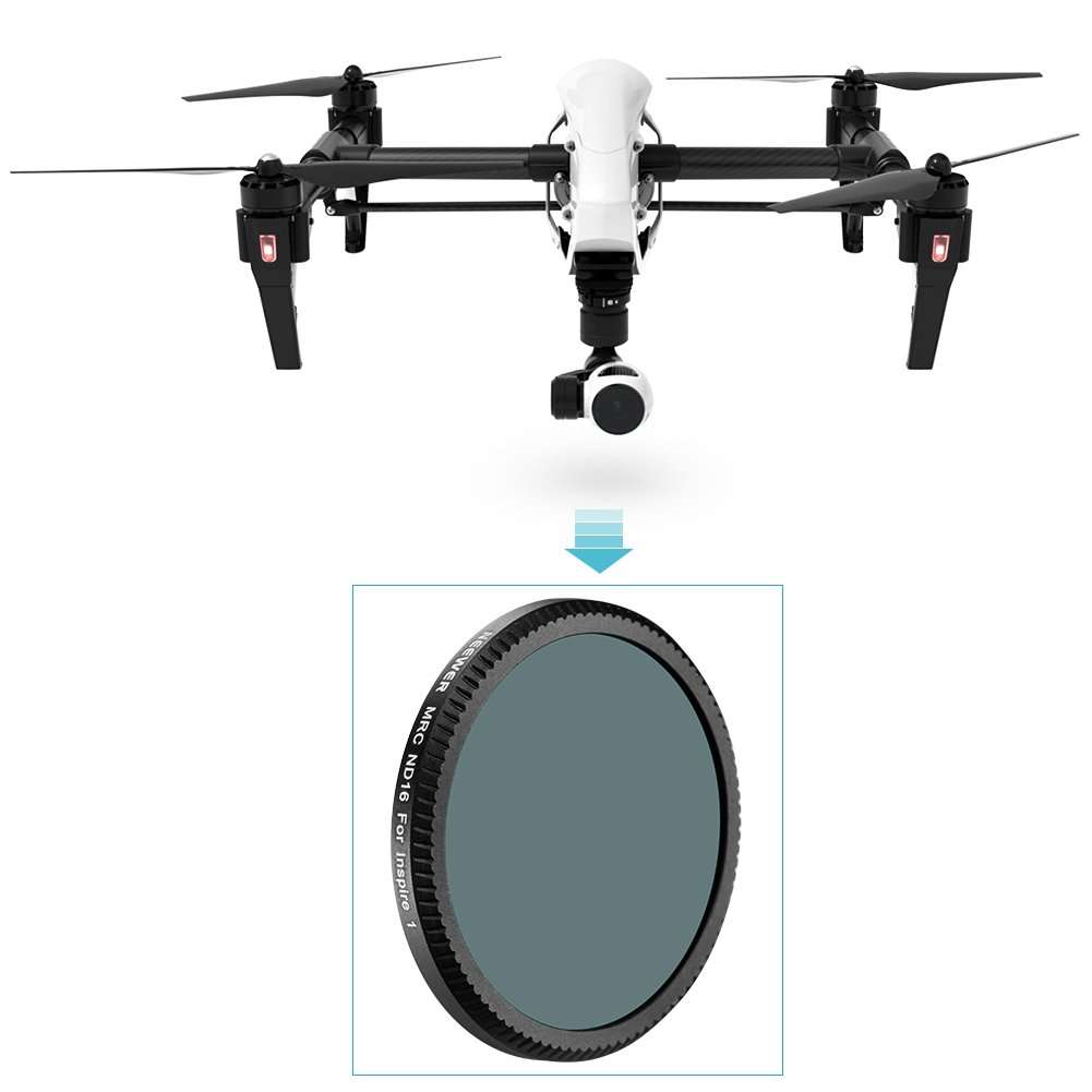 Neewer for DJI OSMO /OSMO Plus / Inspire 1, Multi-coated 4 Pieces Filter Kit: UV Filter + CPL Filter